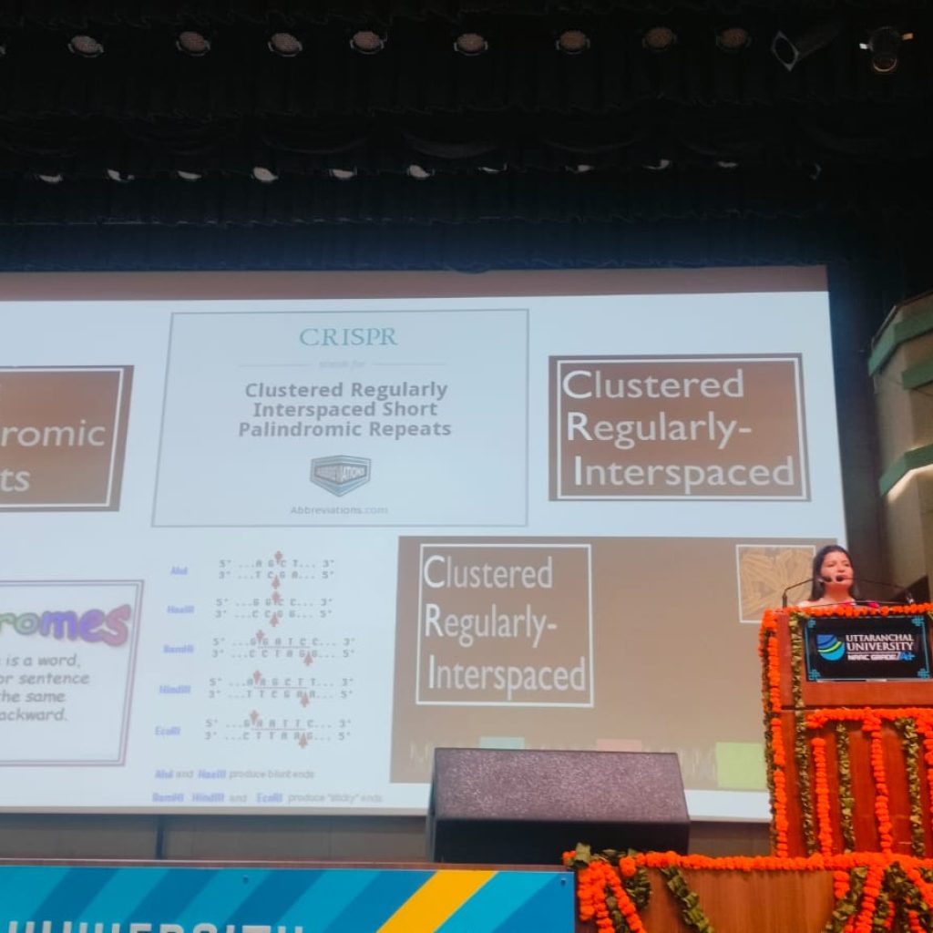 Lecture on CRISPR-Cas9 at Uttaranchal University, Dehradun